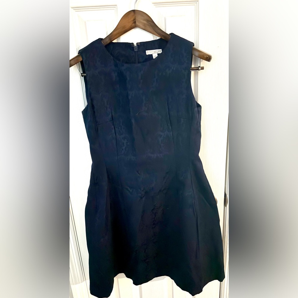 eva mendes for New York & Company Navy Sleeveless Midi Dress